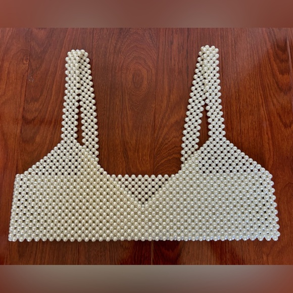 Pearl Beaded Top NWOT - Picture 2 of 7
